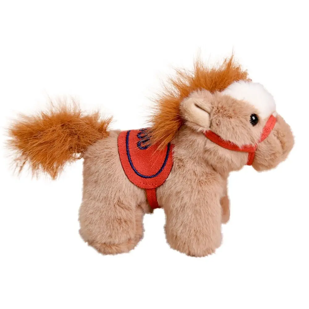 Adorabile ciondolo pony creativo Yuanbao Portachiavi con animali di peluche carini Portachiavi con cavallo di buona fortuna Kawaii Anno del cavallo