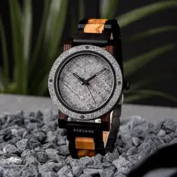 BOBO BIRD Relojes de madera Hombres Relojes de pulsera de lujo Cuarzo Correas de madera Relojes para hombre Relojes personalizados Apoyo Dropshipping