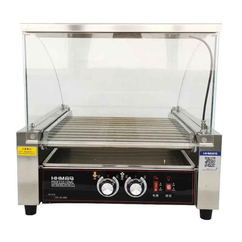Simple Rotisserie Hot Dog 11 Roller Automatic Sausage Grill Machine