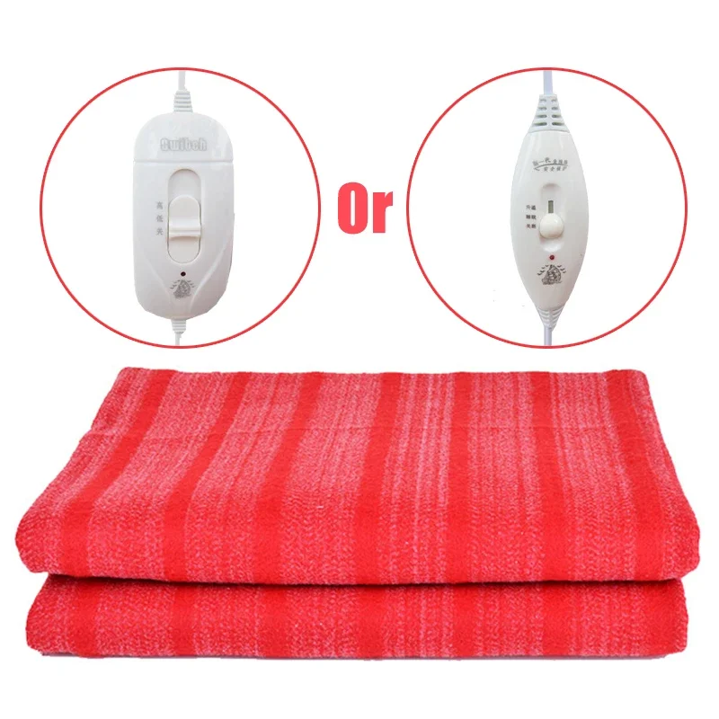 Electric Blanket 220V Winter Heater Single Body Warmer Heated Blanket Thermostat Electric Heating Blanket 150cmx70cm/150cmx130cm