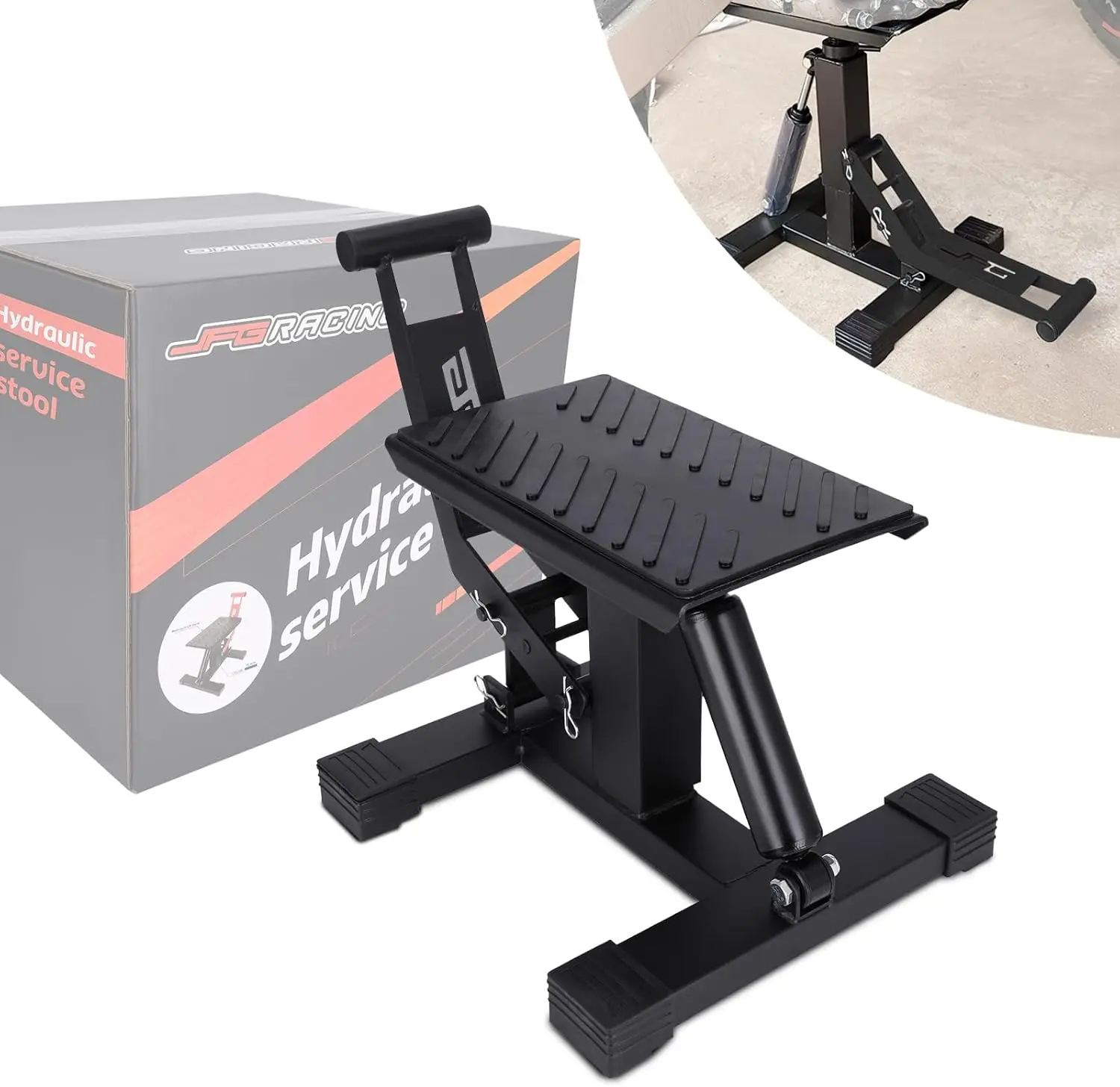 

Motorcycle Dirt Bike Stand,1000Lbs Capacity Lift Jack Hoist Table Height Adjustable Lifting Stand for Dirtbike Pit Bike Repair&