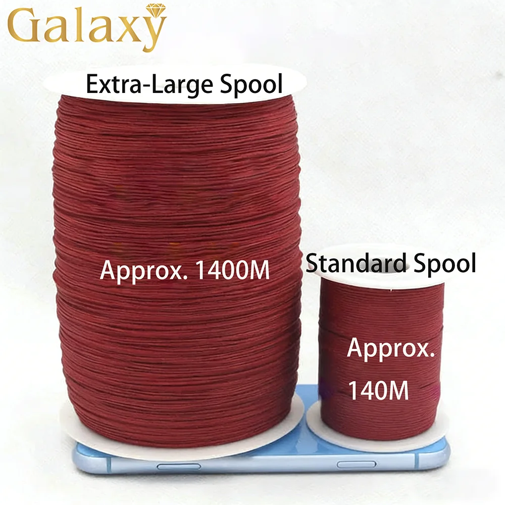 

1400m/Roll 0.8mm Crafts Nylon Cord For Jewelry Making Beading Braided Nylon Satin String for Bracelets Rattail Trim Chinese Knot