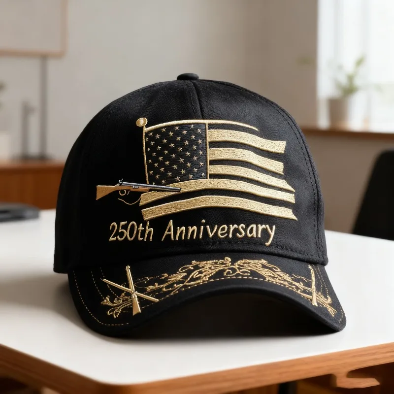 American 250th Anniversary Cap with Eagle & 50 Stars Design - Adjustable July 4th Hat for 250 Years of U.S. History Celebration,