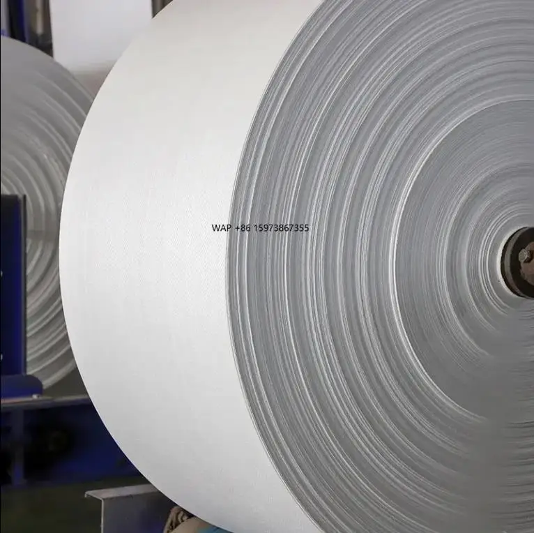 

Factory direct sales waterproof breathable zipper woven cloth roll PP woven bag container tons of work in progress