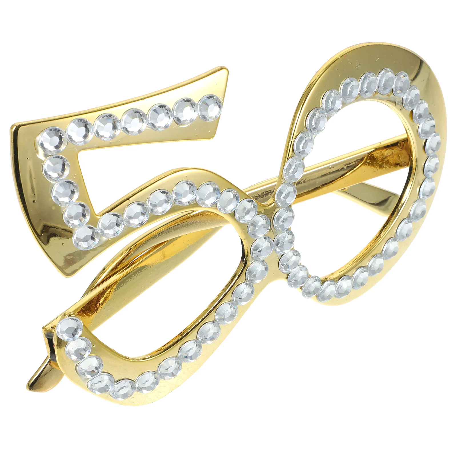 

1pc 1 Pair 50Th Birthday Party Rhinestone Glitter Frame Number Eyeglasses Anniversary Celebration Photo Props Party Decorative