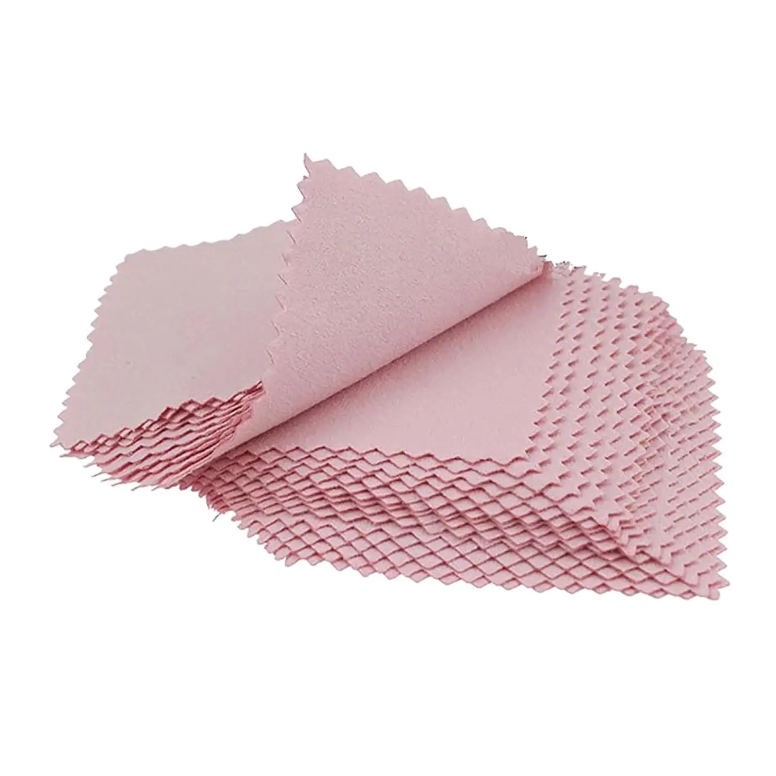50 Pcs Jewelry Cleaning Polishing Cloth 8x8cm Portable Lightweight Wiping Cloth Napkins for Rings Watches Gold Platinum Silver