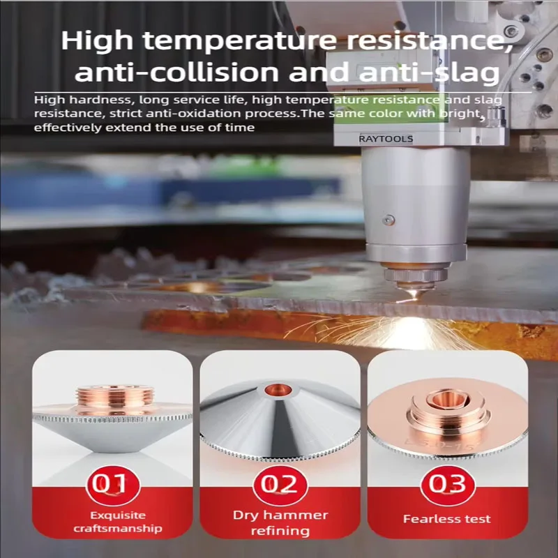 CHENNUO D32 Laser Nozzles Raytools 5pcs Single double-layer standard M14 Caliber 1.0-5.0mm for Fiber Laser Cutting Machine