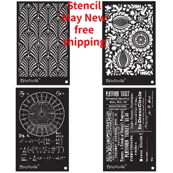 Art Deco Muur Folk Bloemen Finnabair 2023 Nieuwe Handwerk Plakboek Dagboek Decoratie Stencil Embossing Sjabloon Diy Wenskaart