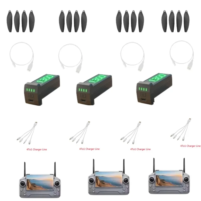 ZH8 Smart Airdrop Brushless RC Drone Spare Parts Remote Control Quadcopter Accessories 3.7V 1300mAh Battery Blade USB Controller