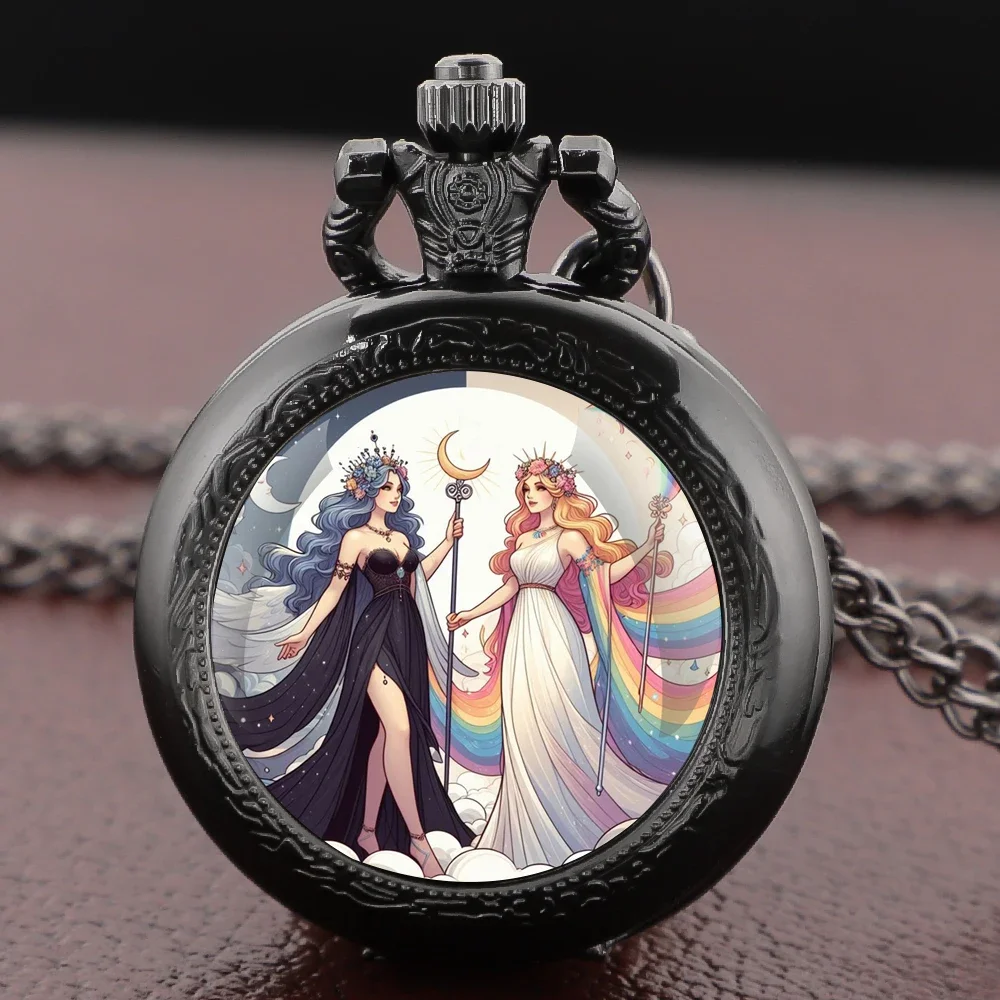 آلهة تصميم خمر ساعة جيب كوارتز خمر المرأة قلادة الإكسسوارات ساعة رجالي هدايا الأطفال Relojes De Bolsillo #4