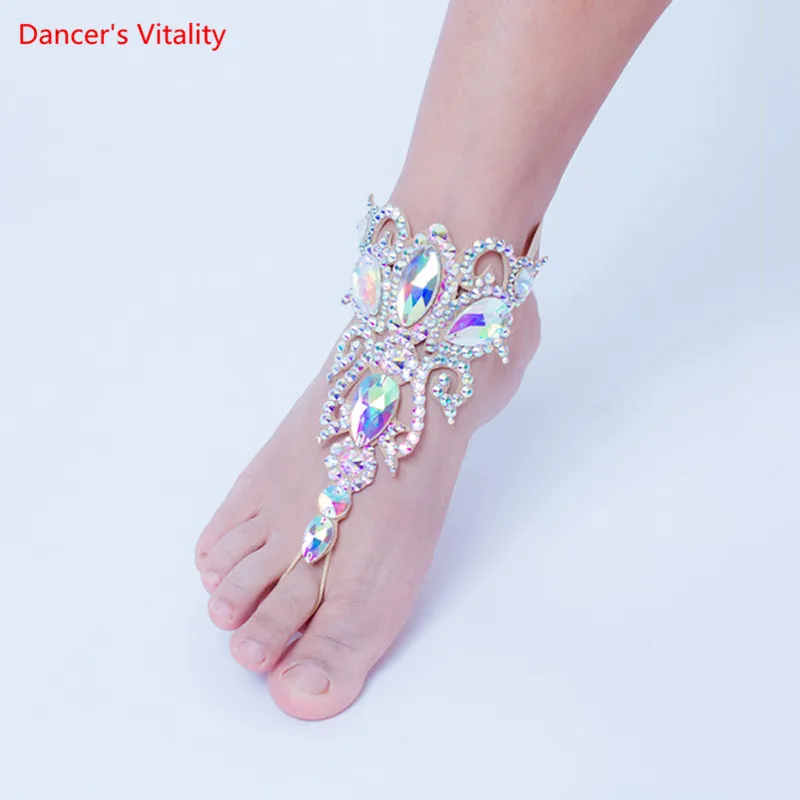 Belly Dance Hand Accessories Or Foot Accessories Female Adult High-end Diamond-Studded Bracelet/Anklet Performance Accessories