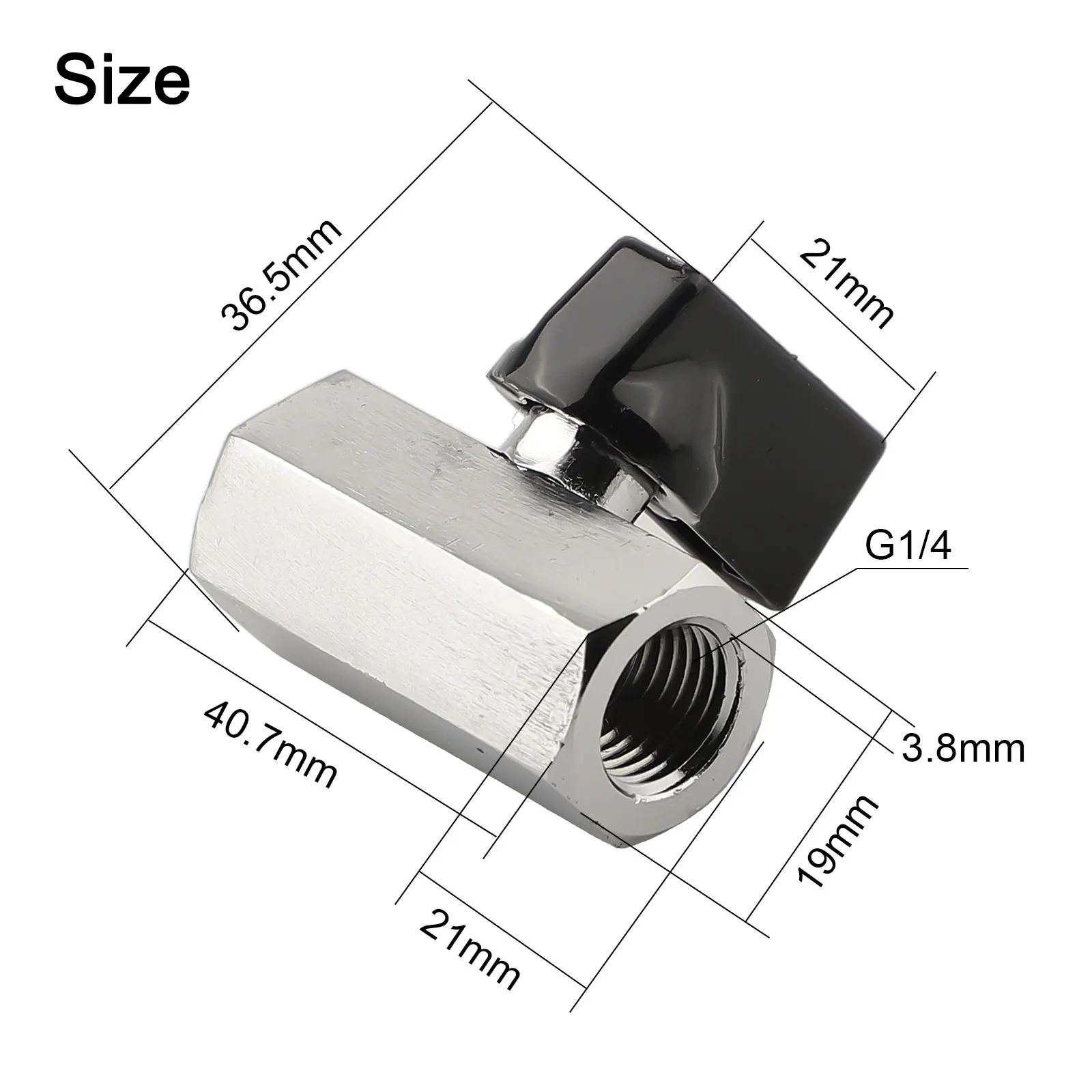 1/4 Inch Ball Valve Air Compressor Valve Metal Material Not Limited By Installation Direction Regulate Air, Oil, Water