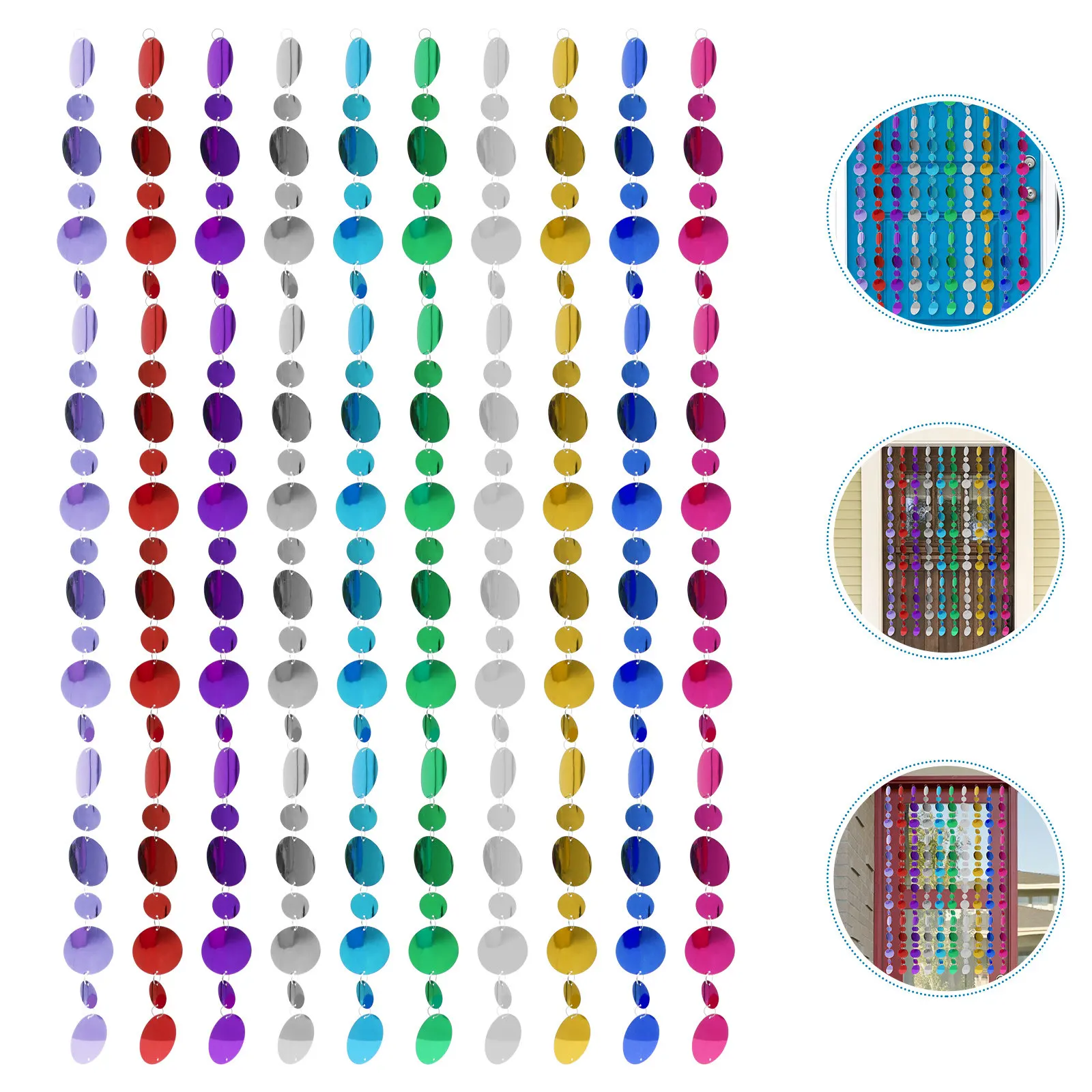 10Pcs Sequins Curtain Colorful Creative Festival Decor Wedding Hanging Celebration Party Screen Background Prop