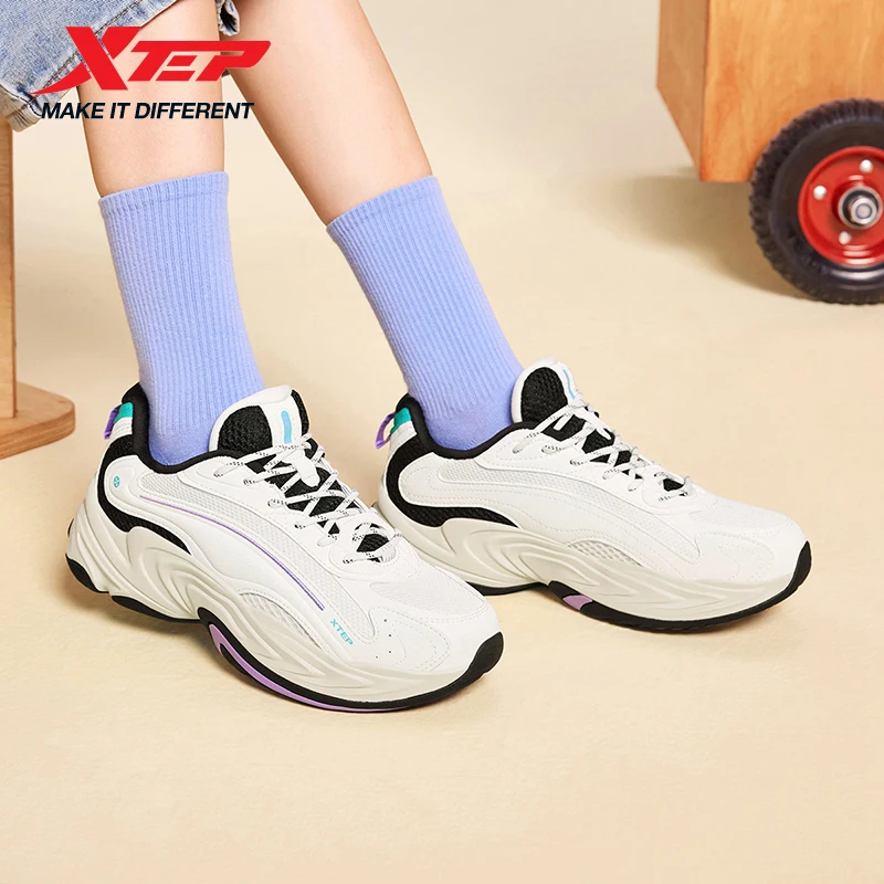 

Xtep Women's Casual Shoes Stability Street Style Cushioning Support Lightweight Leisure Outdoor Soft Sneakers 875418320007