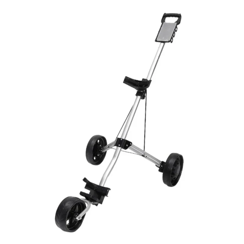 New Design Lightweight Folding Aluminum Alloy Golf Push Pull Trolley Carts 3 Wheels Golf Trolley With Foot Brake