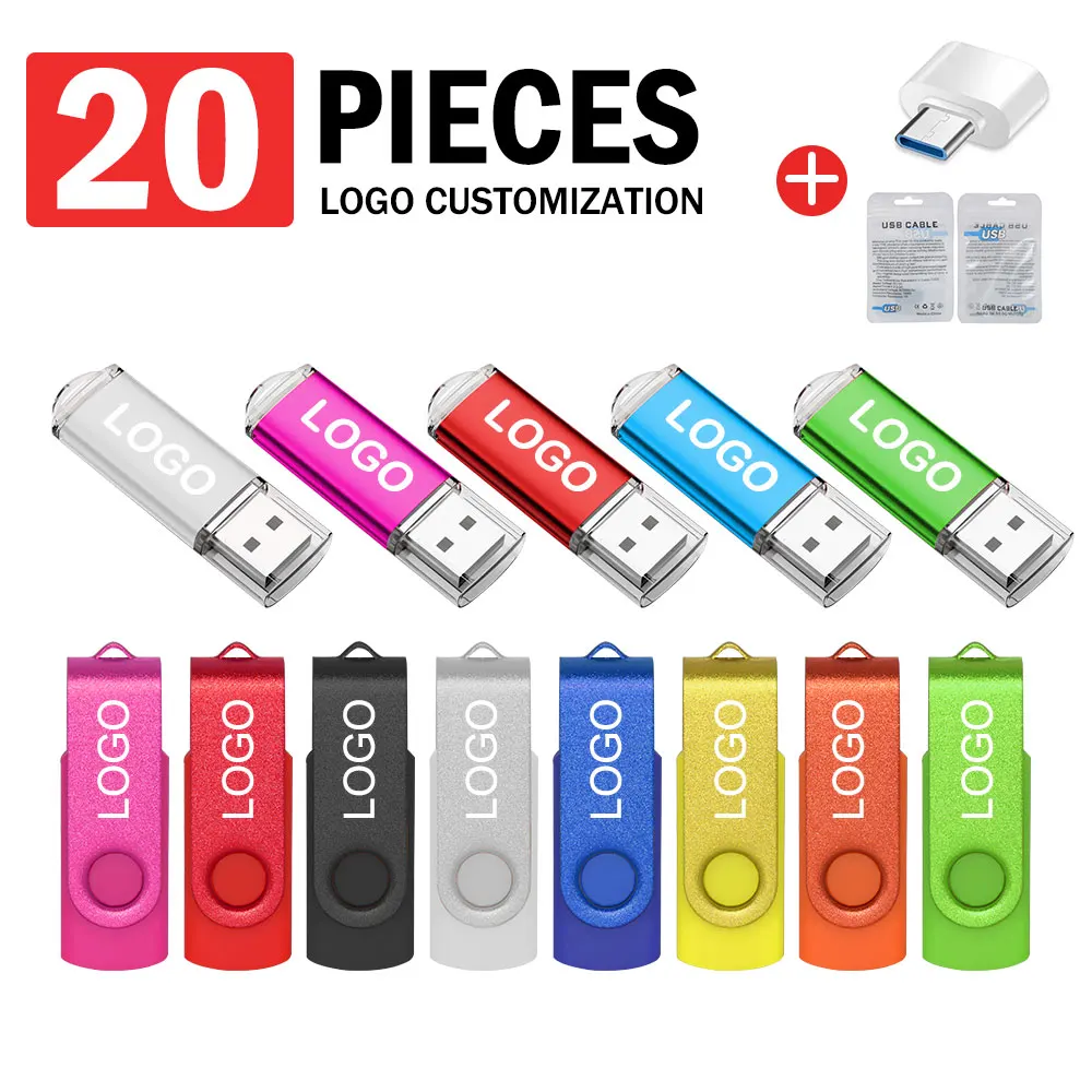 

20pcs/lot USB 2.0 Flash Drive PenDrive 32GB 16GB 8GB 4GB Pen Drive Waterproof Cle Usb Flash U Disk Memoria Usb Stick Custom Logo