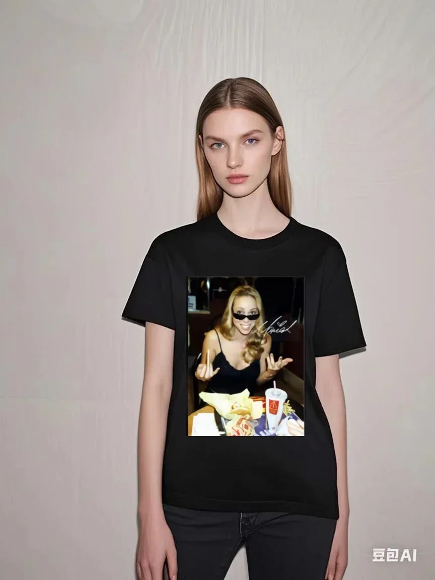 

Футболка Mariah Carey, летняя мужская хлопковая футболка, повседневная уличная одежда, футболки с короткими рукавами и графическим принтом, мужская одежда больших размеров