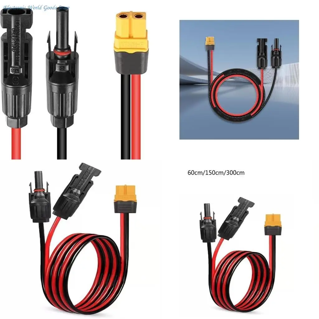 

A3PD 12AWG Efficient Solar Panel to XT60 Charging Adapter Cable for Camping and Emergency Power Supply