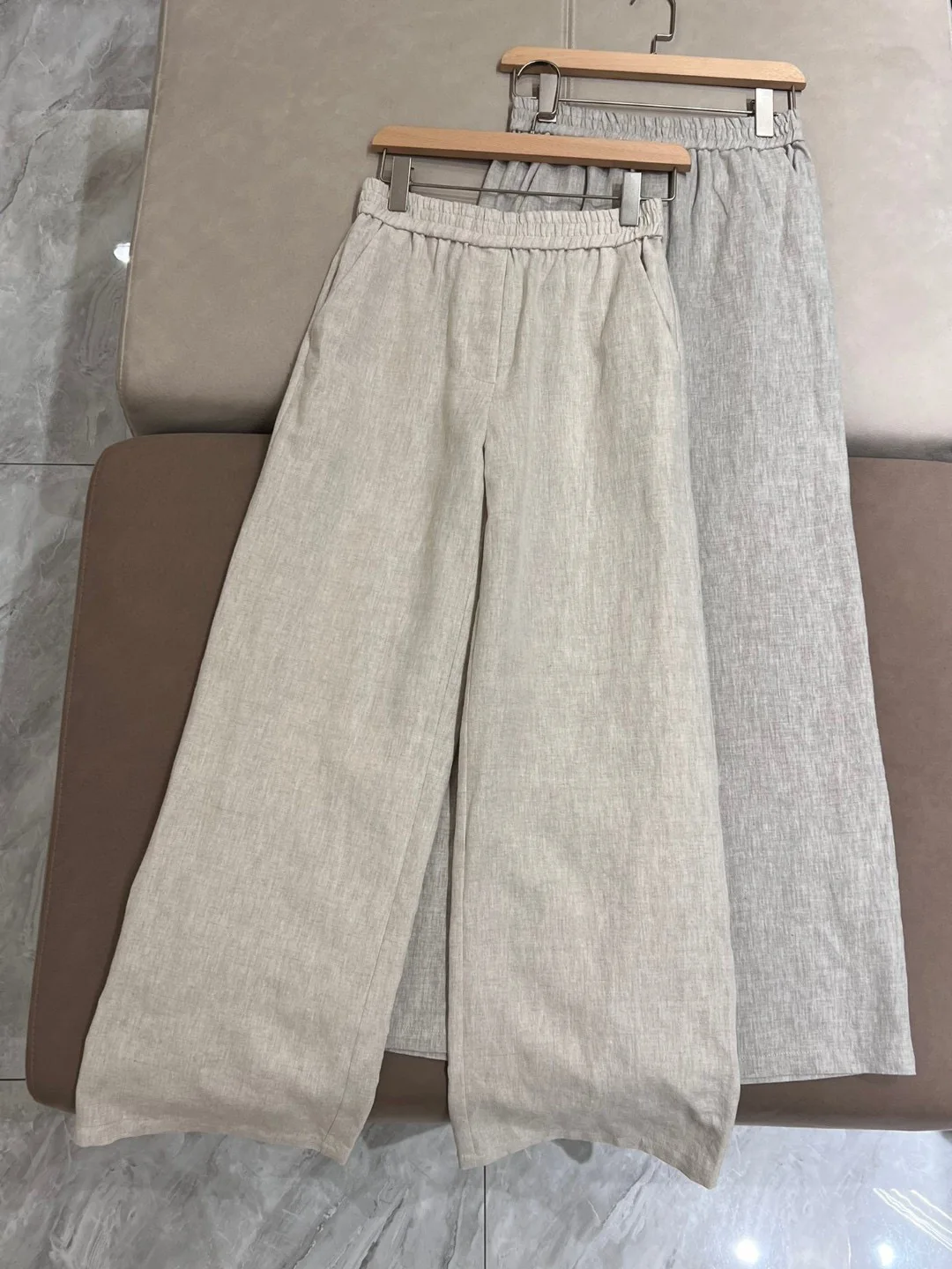 2024 Summer High Quality Casual Loose Linen Pants Suit