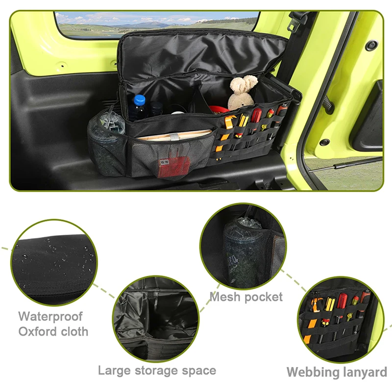 باوا تستيفها حقيبة لسوزوكي جيمي 2door 2019 2020 2021 2022 2023 2024 JB74 سيارة جذع المنظم حقيبة الملحقات الداخلية #3