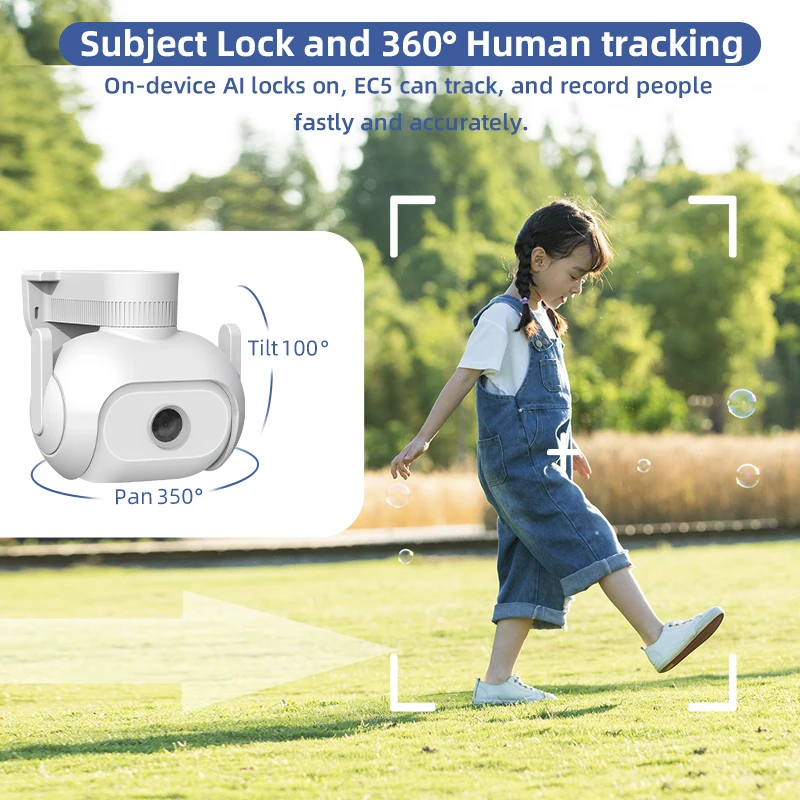 IMILAB EC5 Floodlight Camera Outdoor Wifi Security Video Surveillance Cam IP 2K Color Night Vision 360°Human Tracking Webcam New