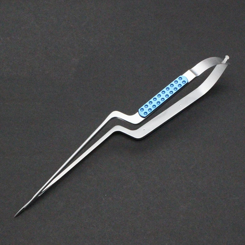 Stainless steel gun-shaped micro-scissors gun-shaped spring surgical tissue curved equipment brain scissors neurosurgery