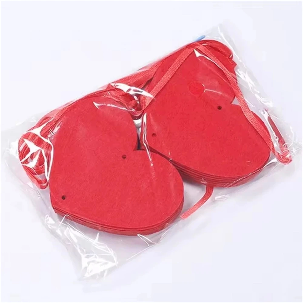1-8er-Pack 3M Rote Herzen Girlande DIY Valentinstag Hängende Schnurgirlande Hochzeitstag Heiratsantrag Party Dekorationen – Detail 7