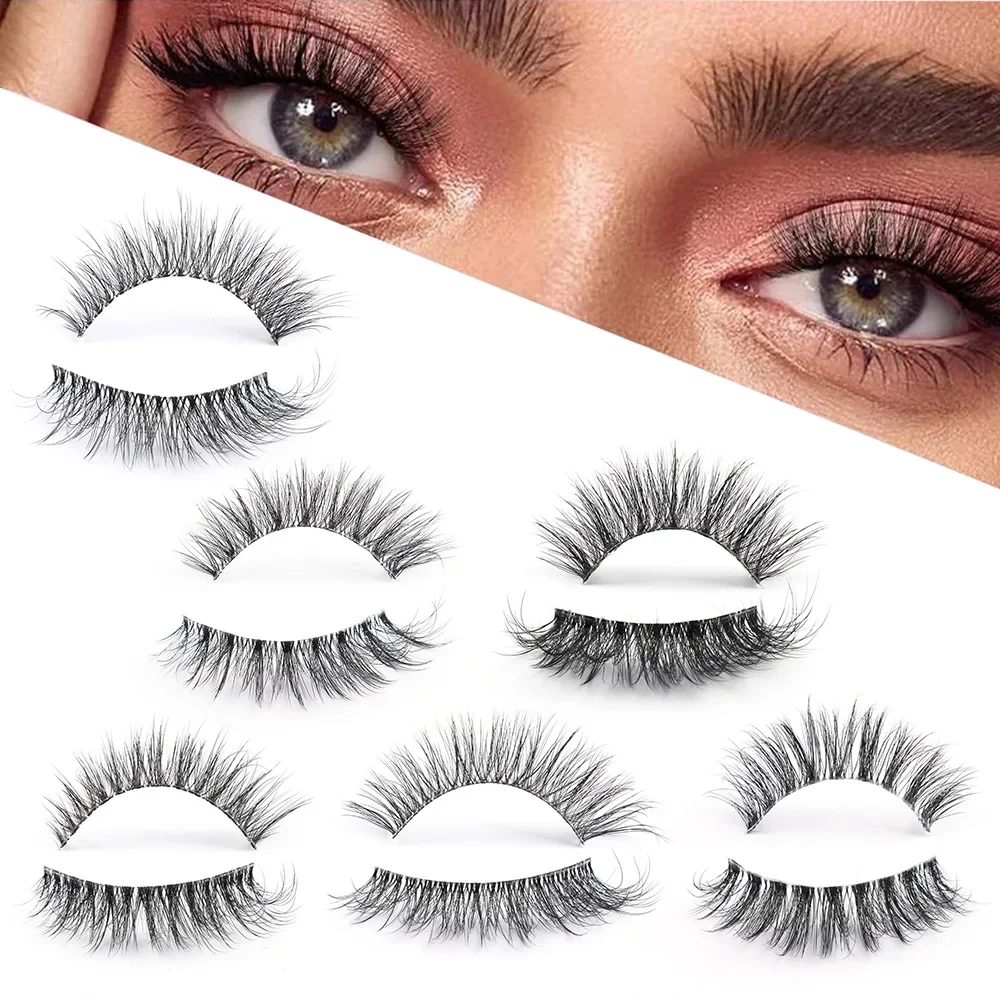 NEW  Mink Eyelashes Clear Band EyeLashes Crisscross Transparent Band False Eyelashes Handmade Dramatic Lashes Upper Lash