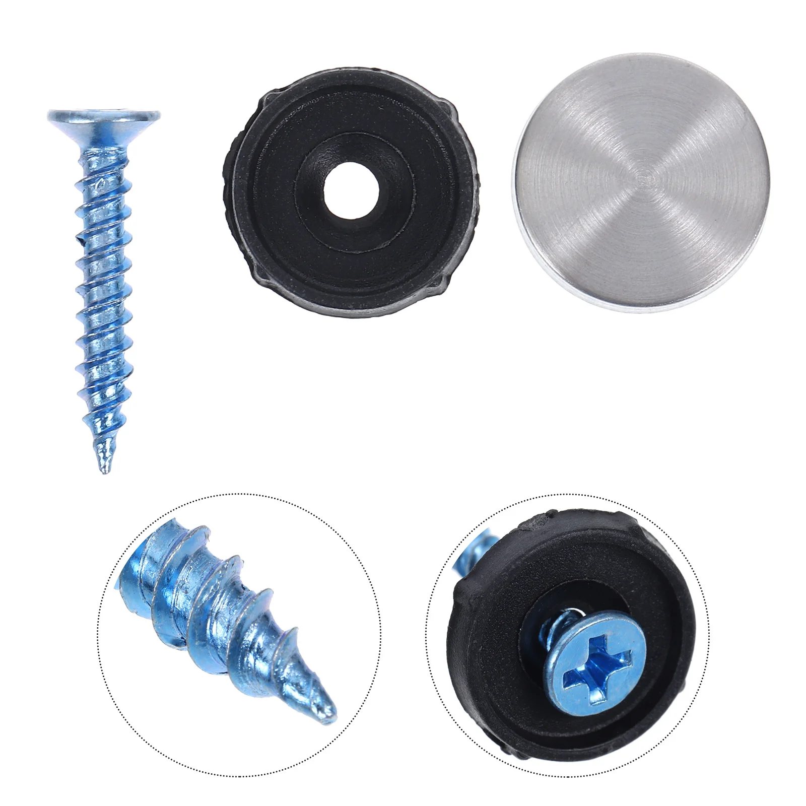 

100Pcs Stainless Steel Mirror Screws Decorative Caps Cover Nails Aesthetic Appeal Residential Commercial Settings Easy