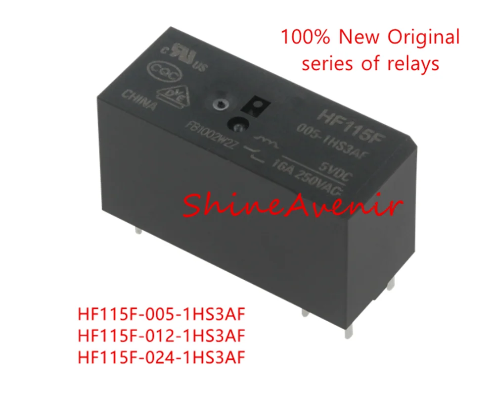 15pcs HF115F-005-1HS3AF HF115F-012-1HS3AF HF115F-024-1HS3AF HK115FD-DC5V-SG HK115FD-DC12V-SG HK115FD-DC24V-SG  Original relay