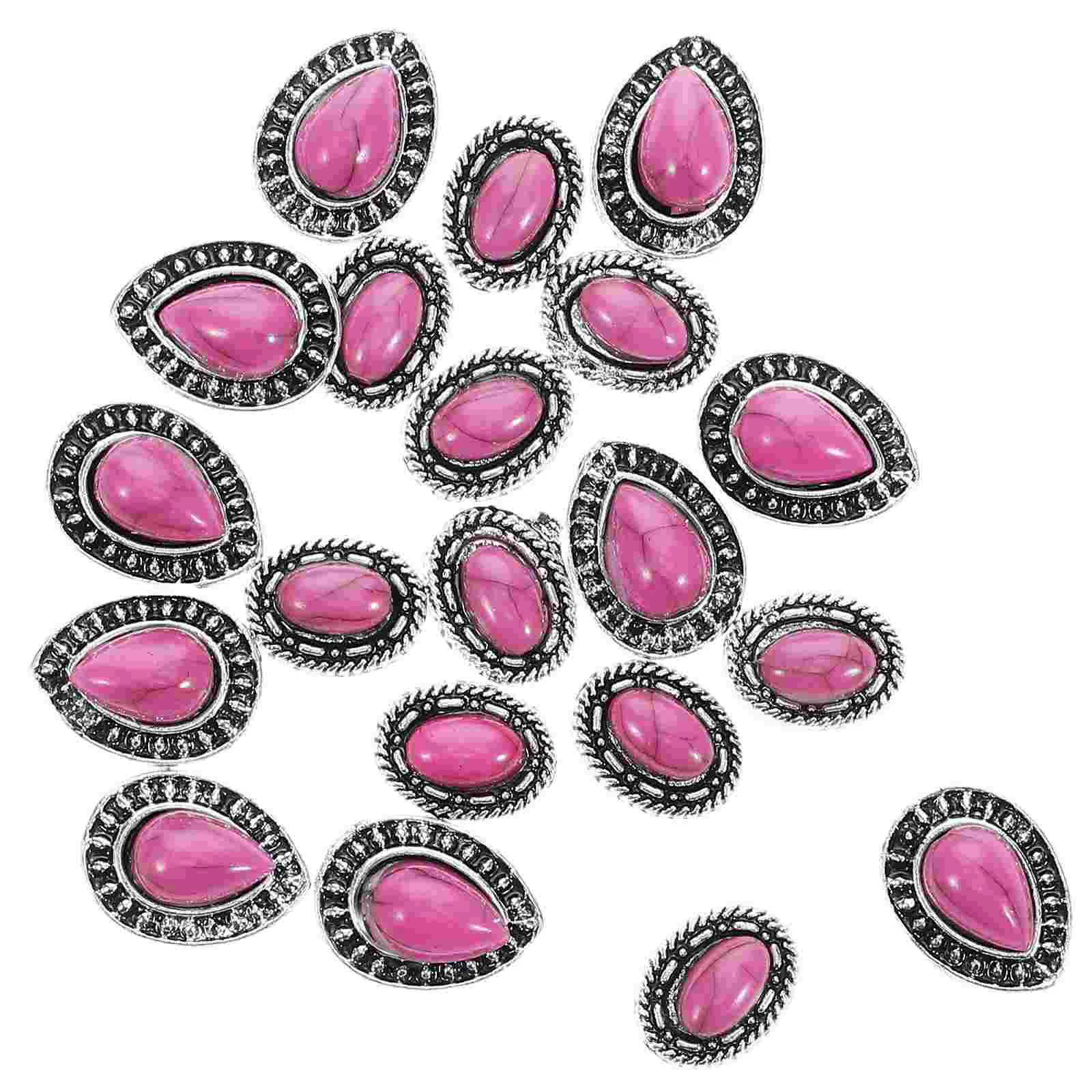 20 ชิ้น Mini ประกันเม็ดเล็บความงาม Rhinestone Retro อัญมณี Charms Miss เครื่องประดับอุปกรณ์เสริม