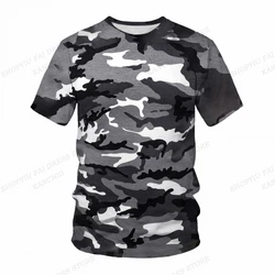 Summer Camo T-shirt Camouflage 3D Print Tshirt Men Fashion O-Neck Short Sleeve Tshirt Outdoors T shirt Kids Tops Tee Fitness