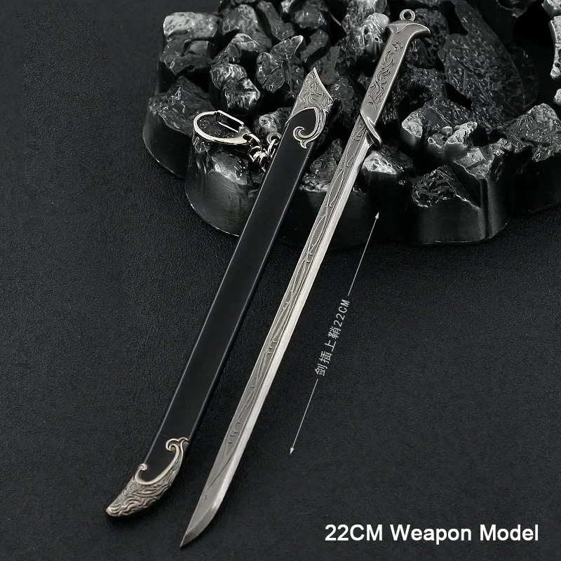 22cm Thranduil's Sword Hobbits Film And Television Peripheral Props Full Metal Alloy Type Weapon Models Replica Miniatures Toys