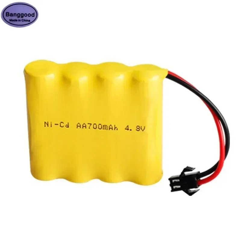 1PCS 700mAh 4.8V 4x AA NI-CD NiCD RC Rechargeable Battery Pack for Helicopter Robot Car Toys with SM Connect Plug