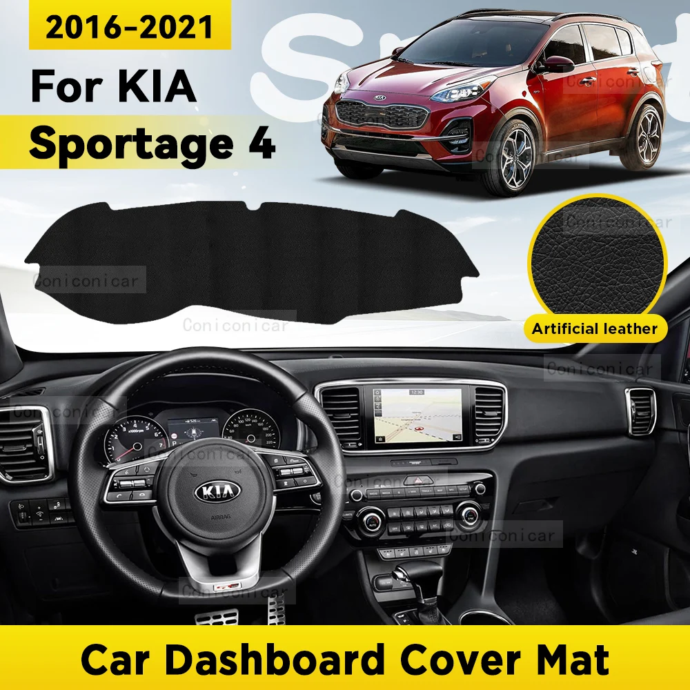 

Чехол на приборную панель, защитный коврик для KIA SPORTAGE 4 2016-2021, автомобильные аксессуары, солнцезащитный коврик для приборной панели, анти-УФ-ковер, коврик для приборной панели