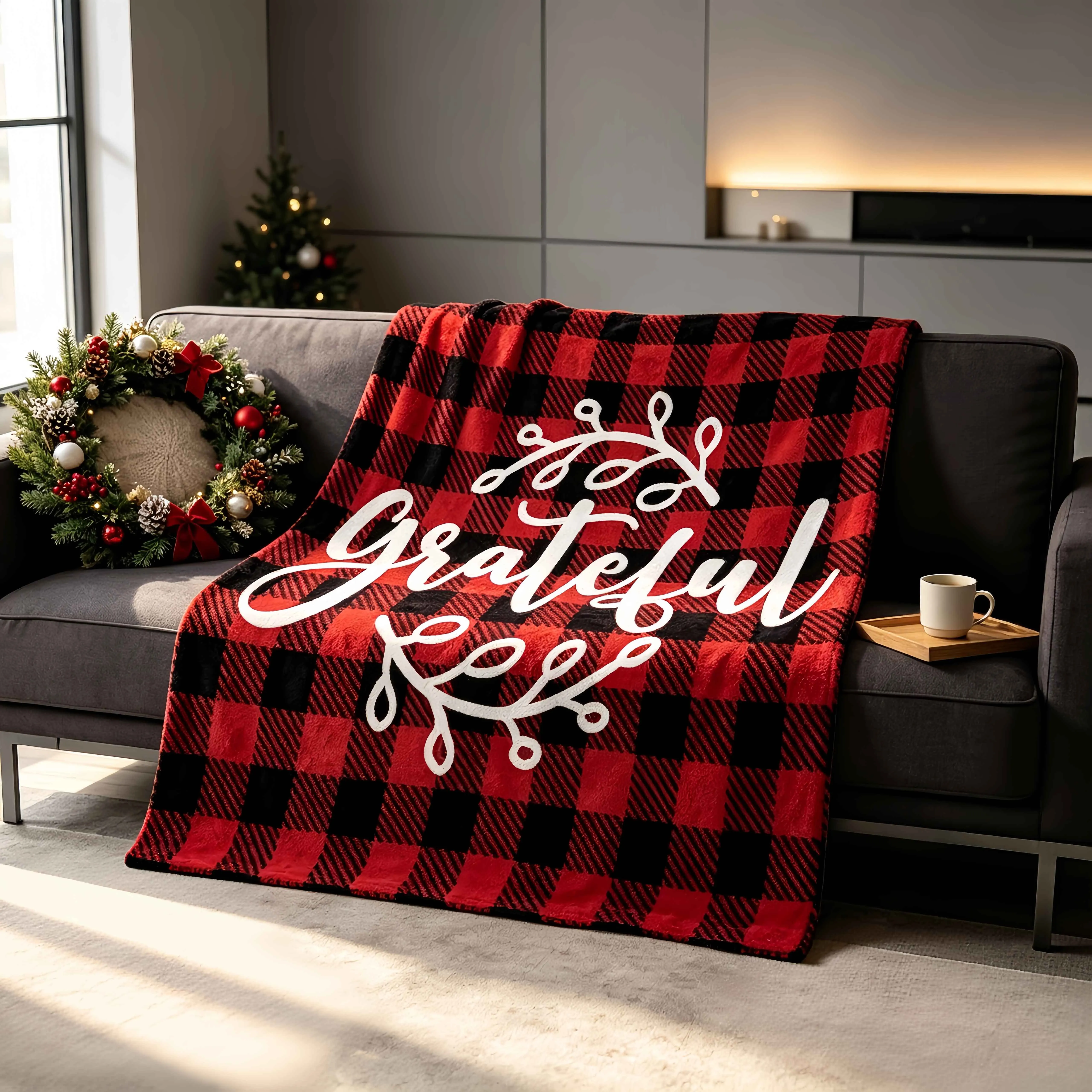 Personalized Christmas Customized Throws Blanket Customizable Name Throws Blanket Home Bed Sofa Blanket Perfect Festival Gift