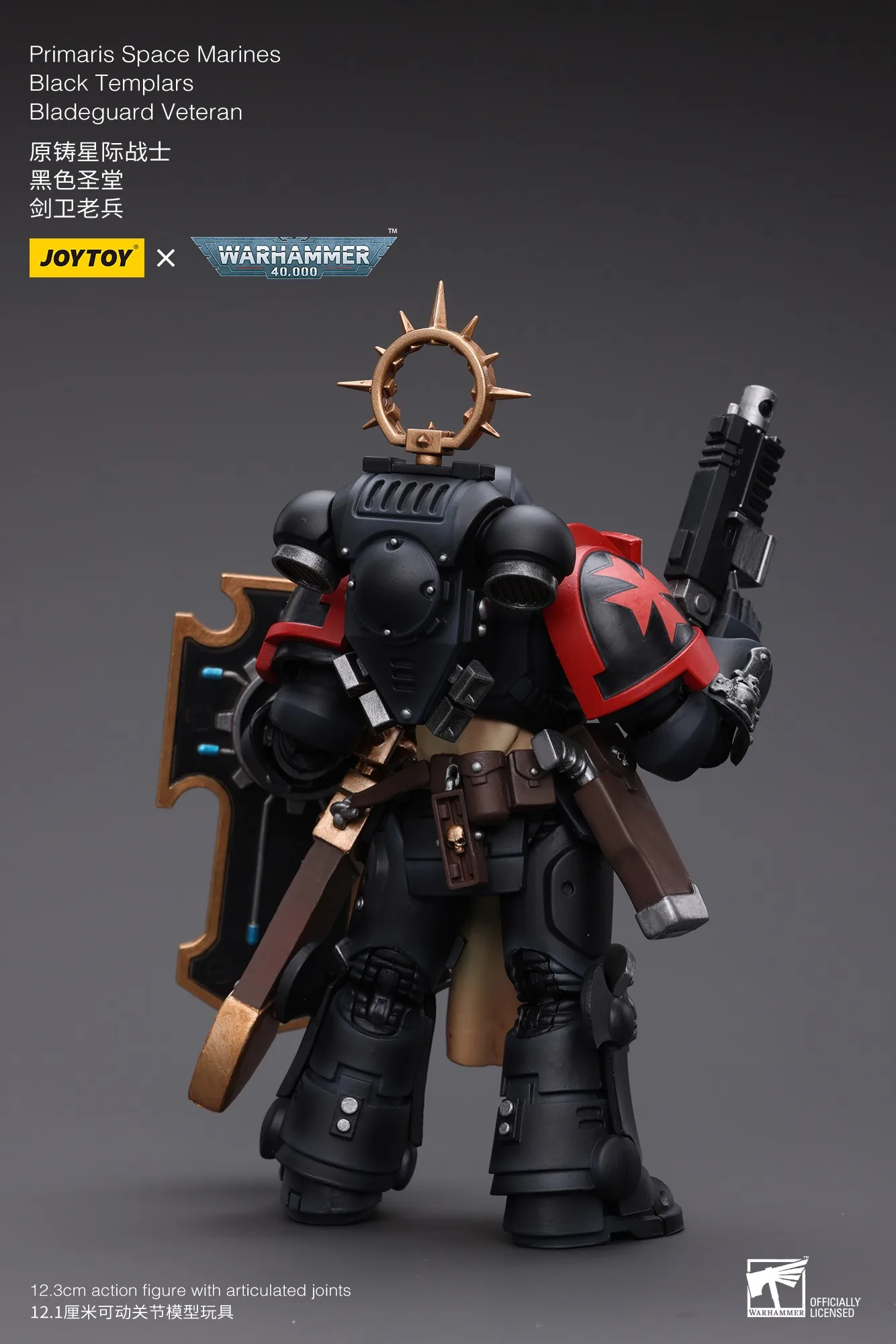 Joytoy Warhammer 1/18 Action  Figures BLACK Templars Bladeguard Veteran Model Toy Boy Gifts 3.75inch