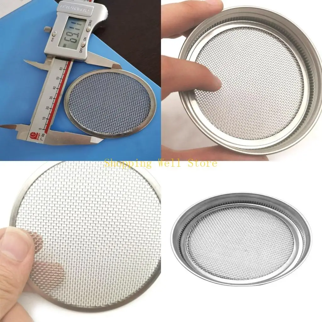 

KX4B 4Pcs/Set Plant Sprouting Lids 304 Stainless Steel Filter Mesh Cover Screen Strainer for Wide Mouth Germinator Canning