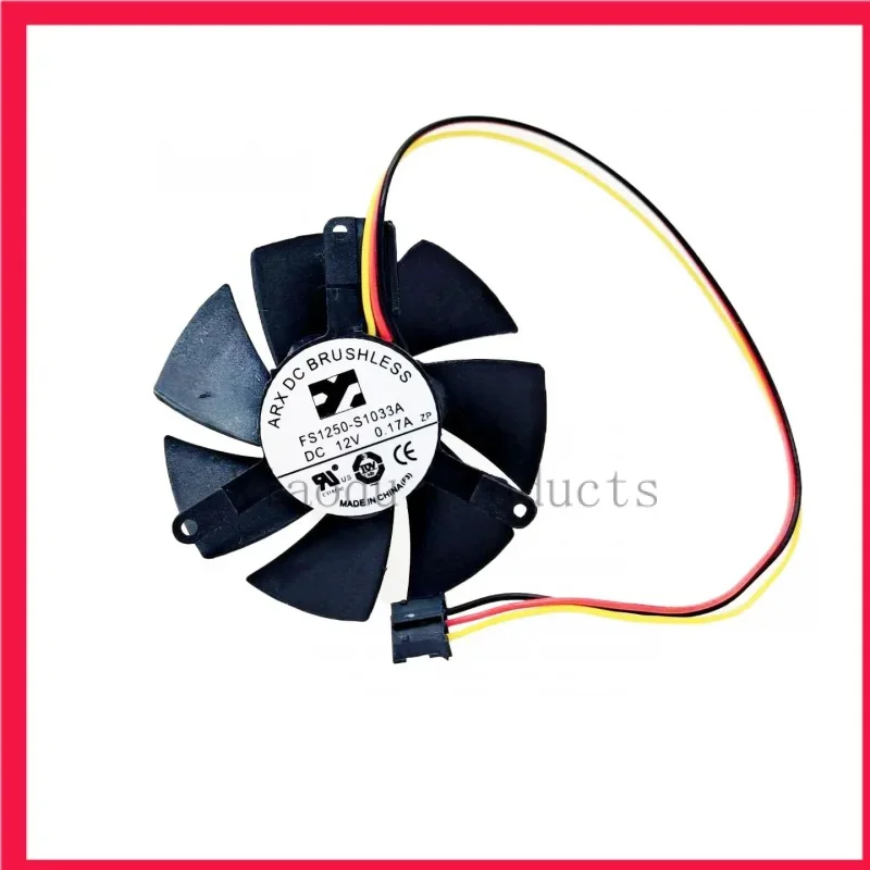 FOR  ARX FS1250-S1033A DC 12V 0.17A 50X50x10mm 3-Wire Server Cooling Fan