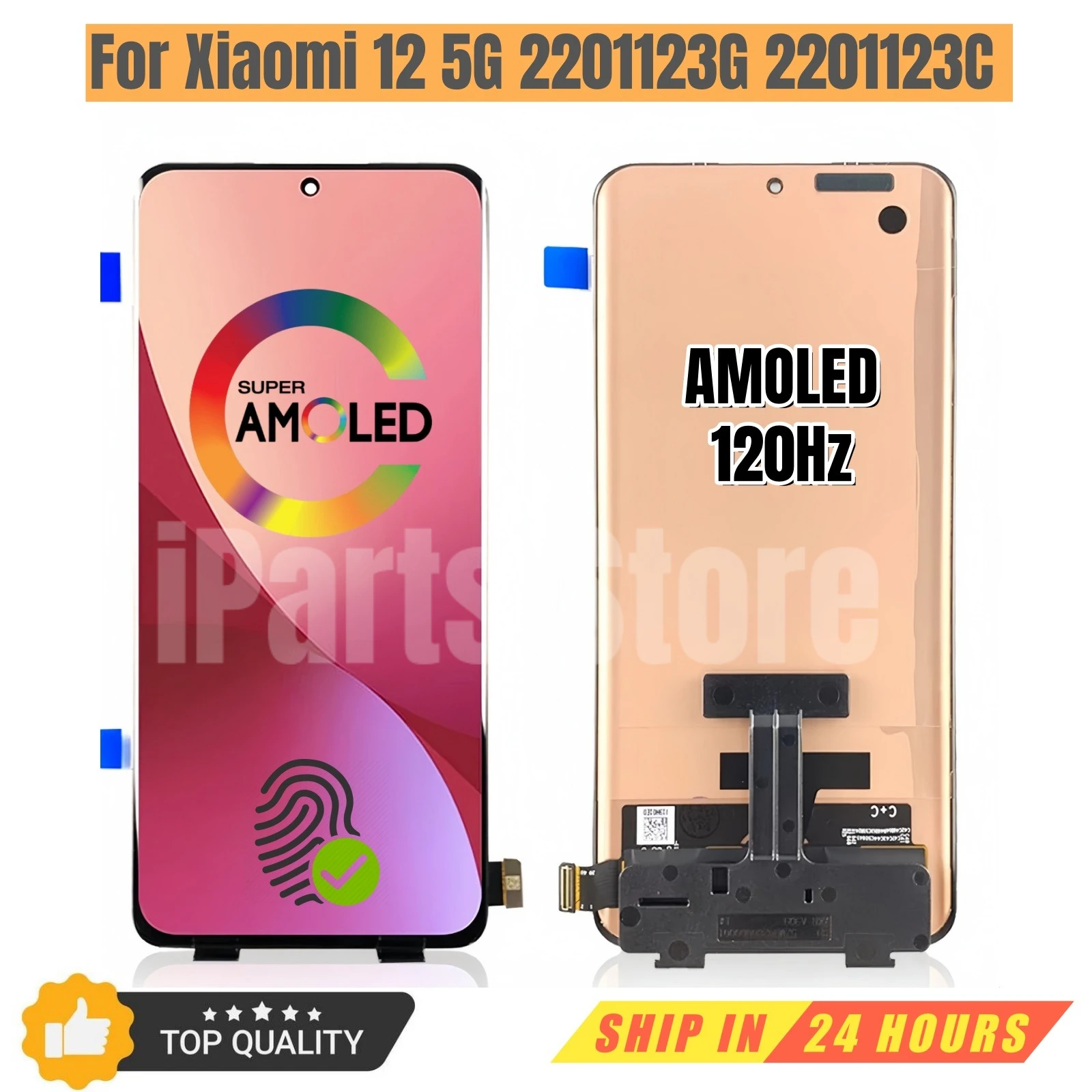 

Сменный новый дисплей iParts для Xiaomi 12 Mi 12 Mi12 5G 2201123G 2201123C 120 Гц AMOLED сенсорный экран с рамкой в сборе OEM