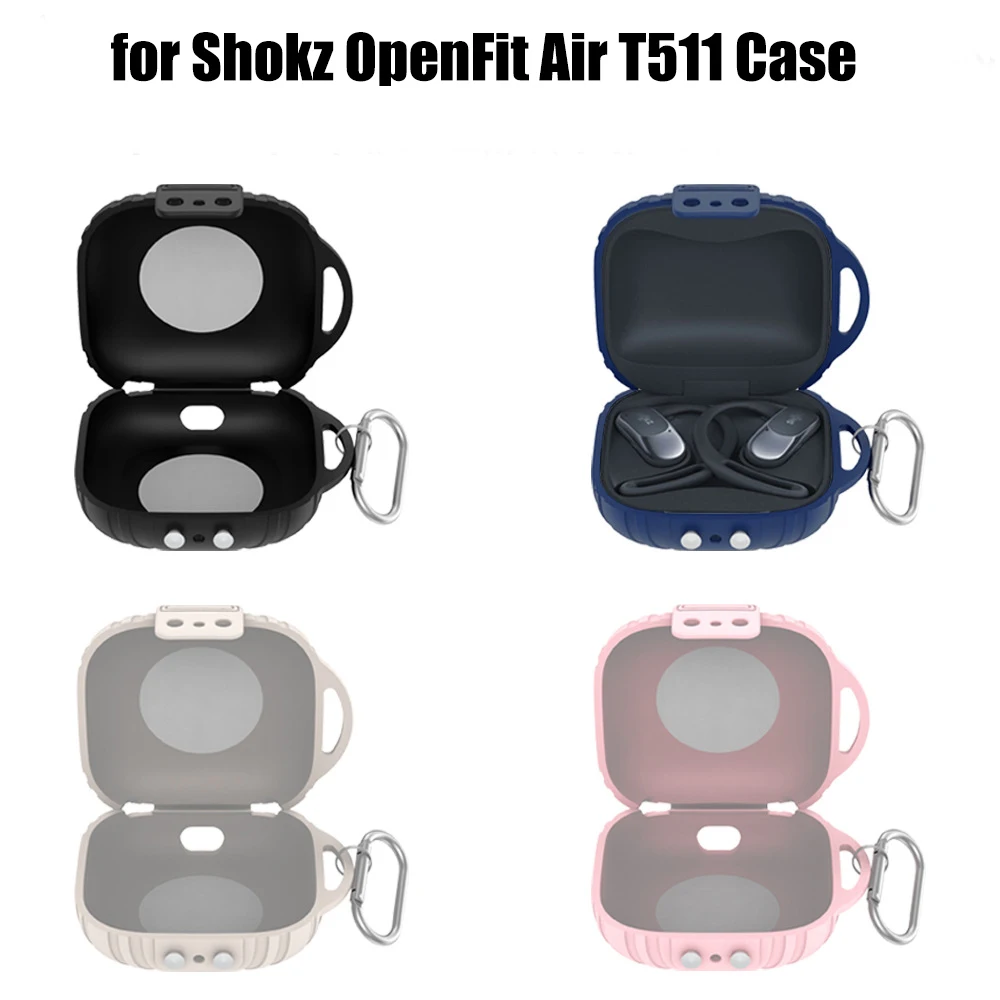 Soft Silicone Protective Case Anti-Scratch Shockproof Earphone Cover Solid Color Headphone Protector for Shokz OpenFit Air T511