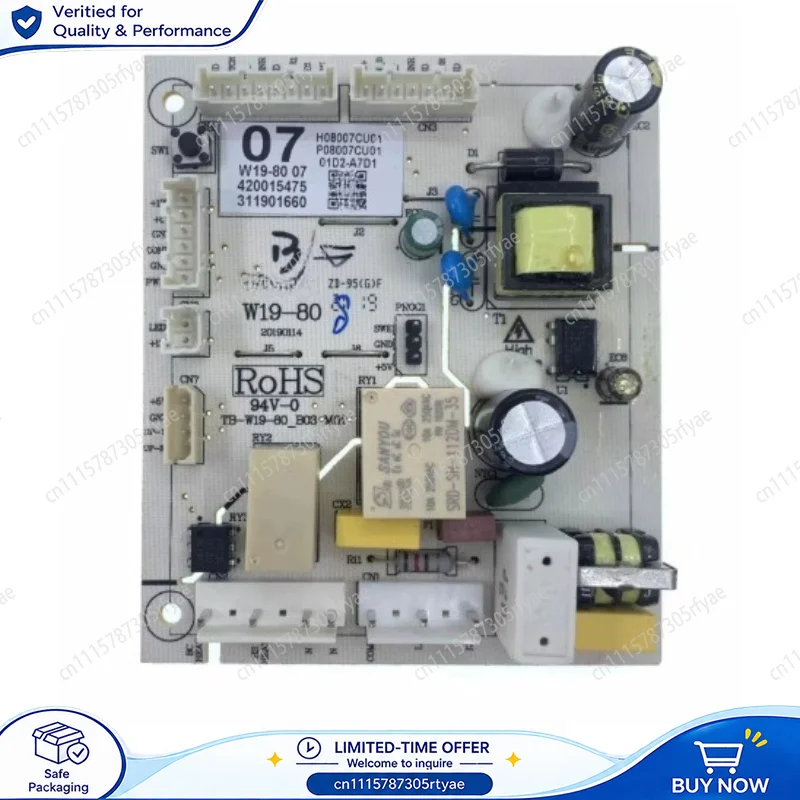 冷蔵庫メインコントロールボード-パワーボード-w19-80-01-ホマ-エレクトロラックス-bcd-228wh-bcd-326wga-交換部品