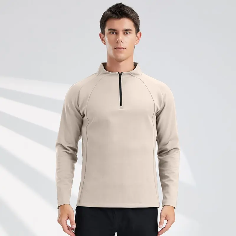 

Outdoor Sports Casual Tight Fit Long Sve Jaet Qui Dry Breathable f Zipper Men's Sportswear Lightweight Spring