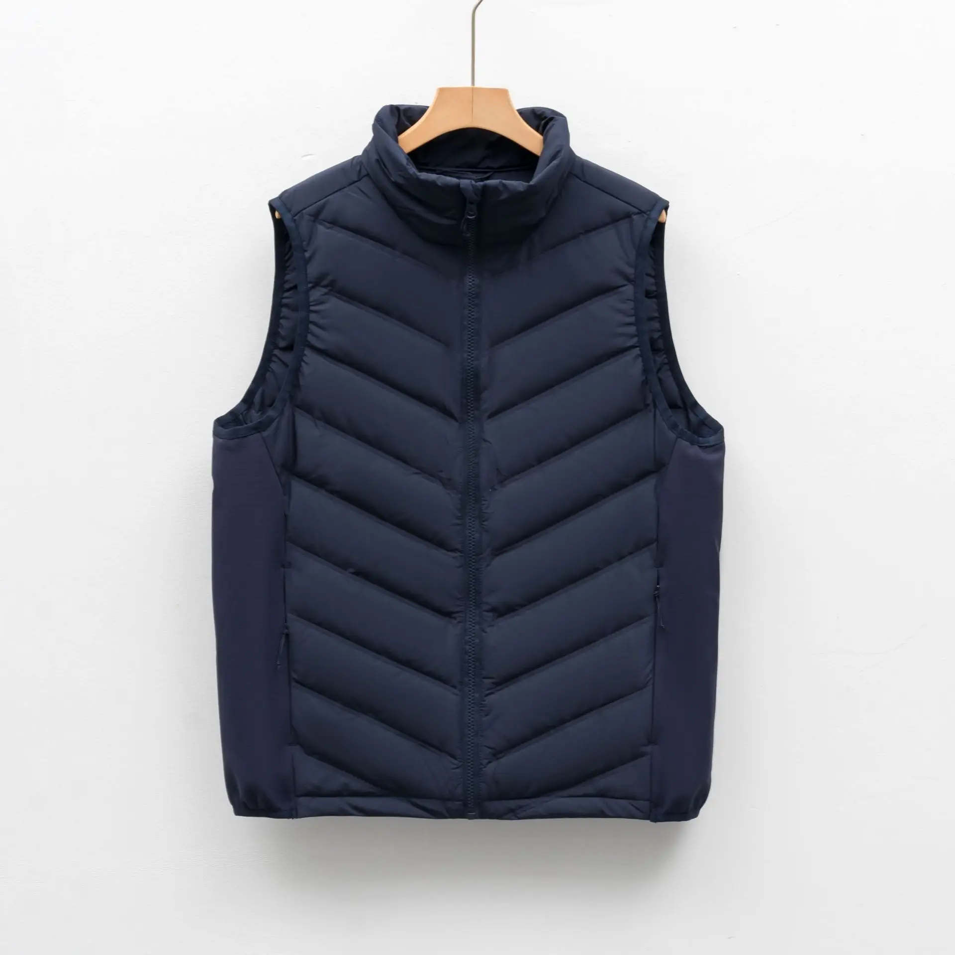 

Men's and Women's Down Vest with Stand-up Collar, Men's Down Jacket, Casual Autumn and Winter Style Coat