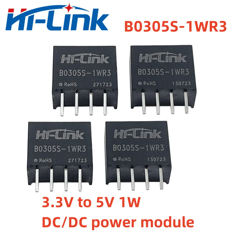 10pcs/Lot Hi-Link B0305S-1WR3 1W 3.3V to 5V DC DC Power Converter Module High Efficiency