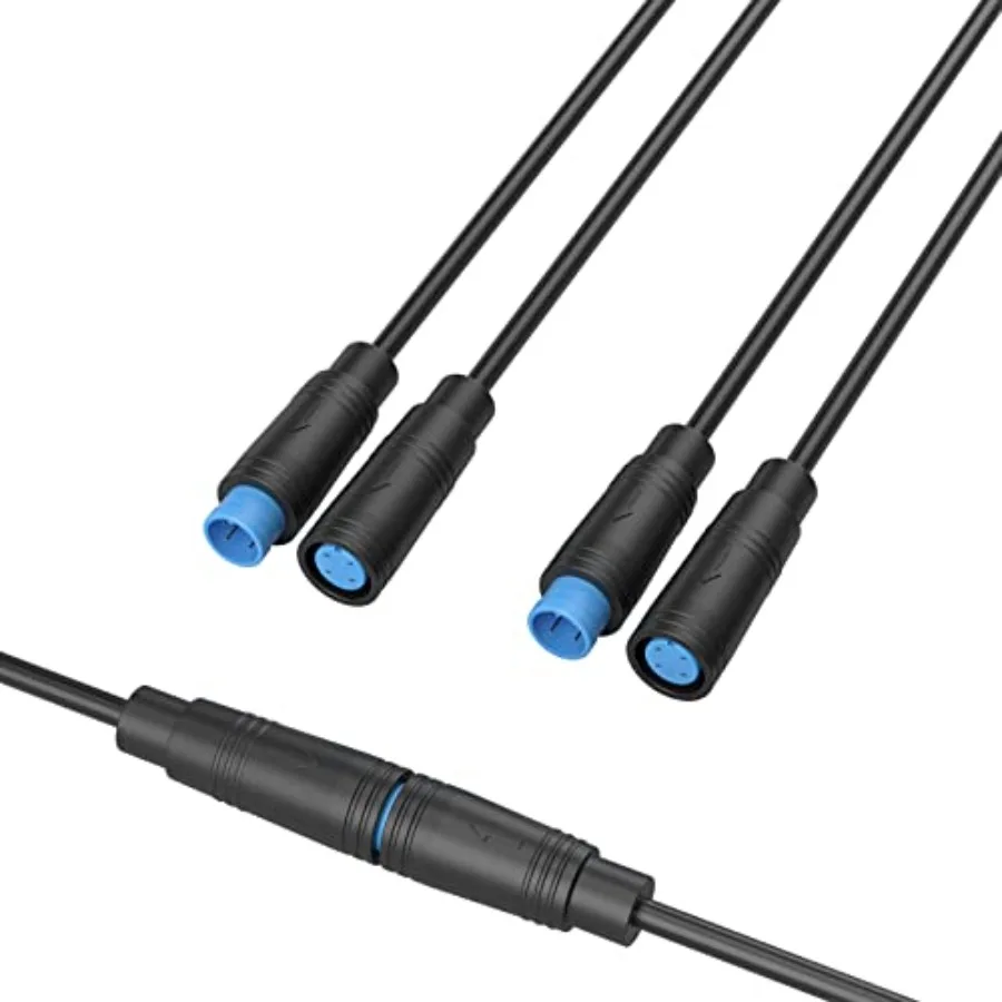 

Hysmigor M8 4-контактный мини-электрический разъем 26AWG IP65 «папа-мама» 7,87 дюйма 20 см удлинительный кабель для комплекта Ebike Display E