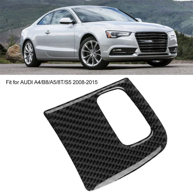 For Audi A4 B8 A5 8T S4 RS4 S5 2008-2015 Ignition Keyhole Trim Molding Cover Interior Key Hole Decoration Carbon Fiber Stickers