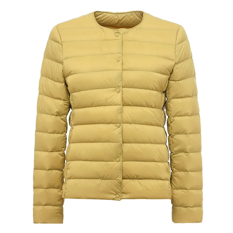 Piumino leggero autunno/inverno 2024 per uomo e donna con scollo tondo, scollo a v corto, vestibilità slim, jack leggero oversize