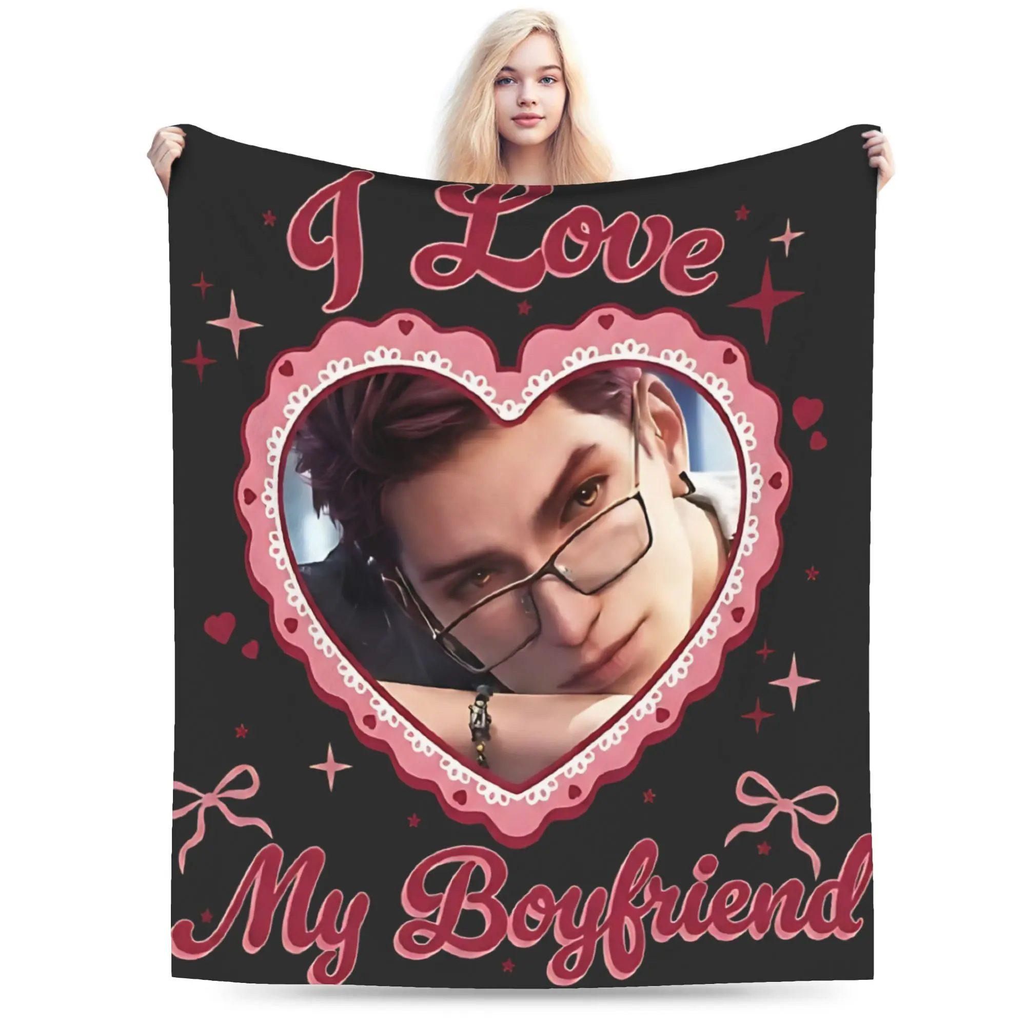 Soft Comfy Blanket Plane Travel Game V-Valko L-Love and Deepspace Throw Blanket Print  Bedspread For Living Room