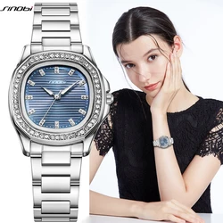 SINOBI Elegant Wrist Watches For Women Stainless Steel Female Watch Diamond Watches Woman's Quartz Watch Ladies Gifts Clock